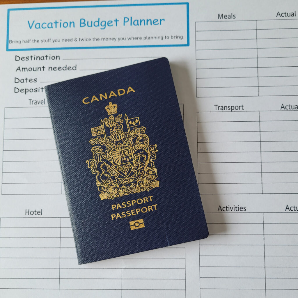 passport and budget planner