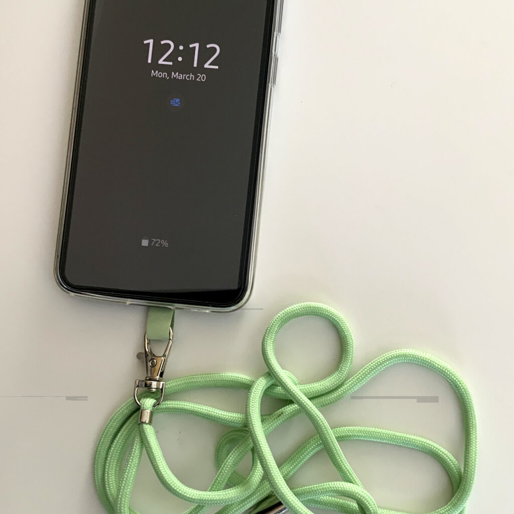 Samsung phone with a cord