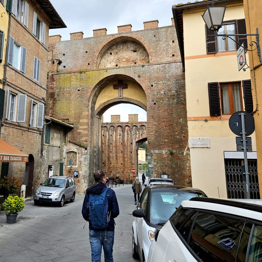 walking out from Siena