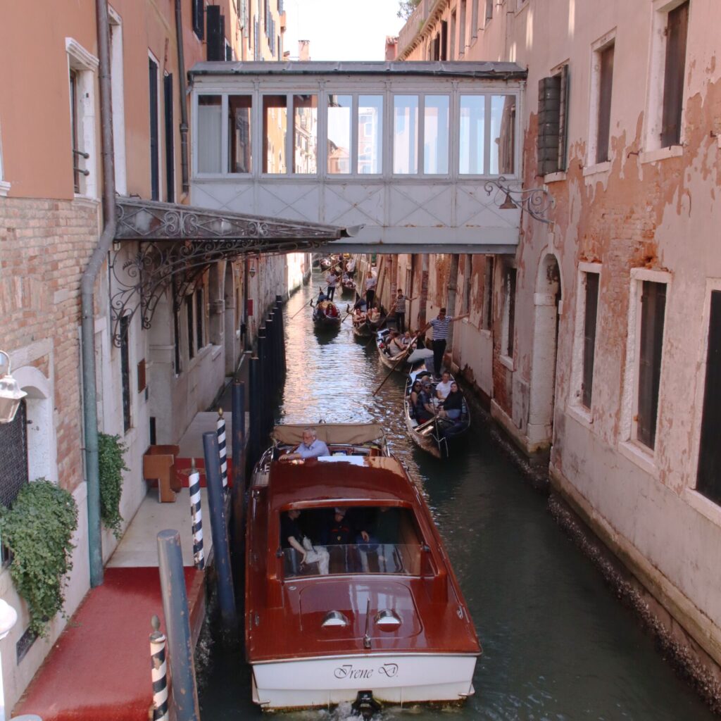 Boat on the canal in Venice