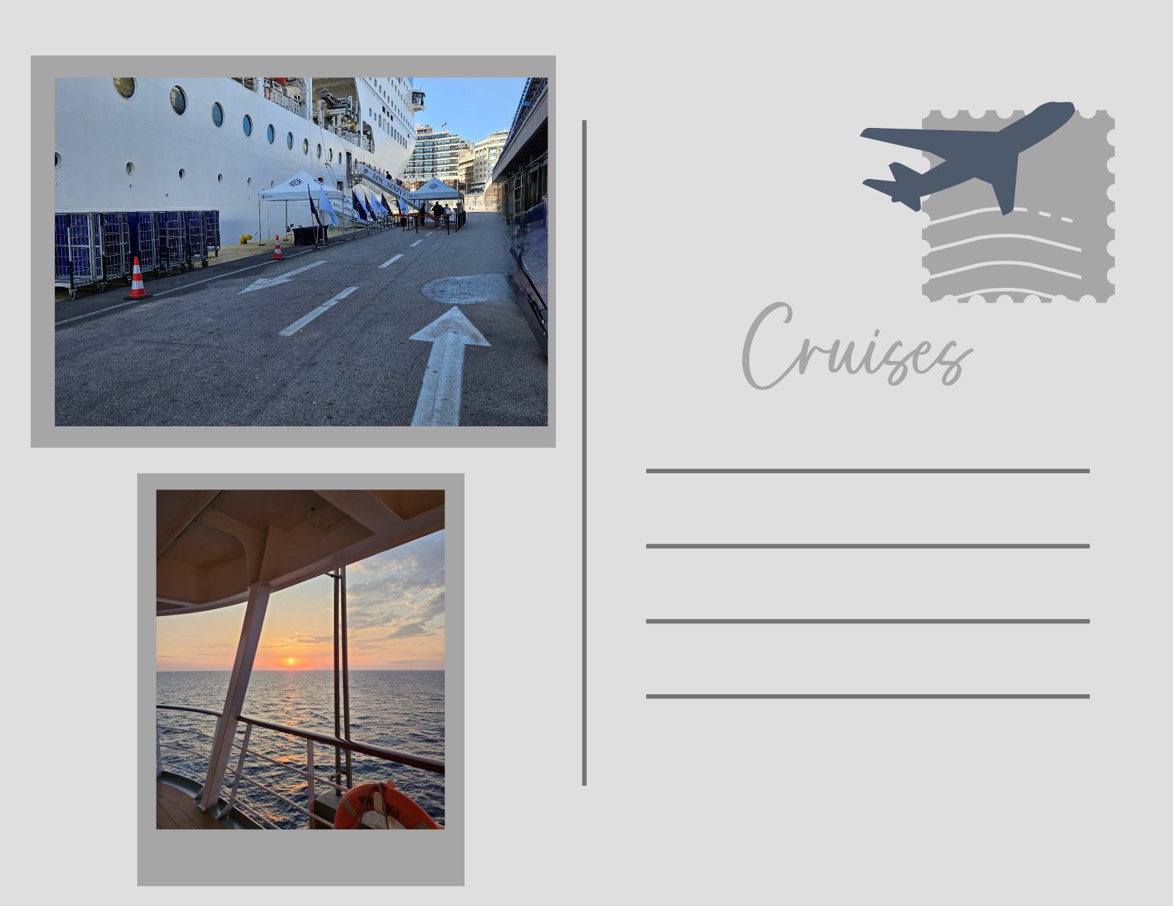 Postcard for cruises