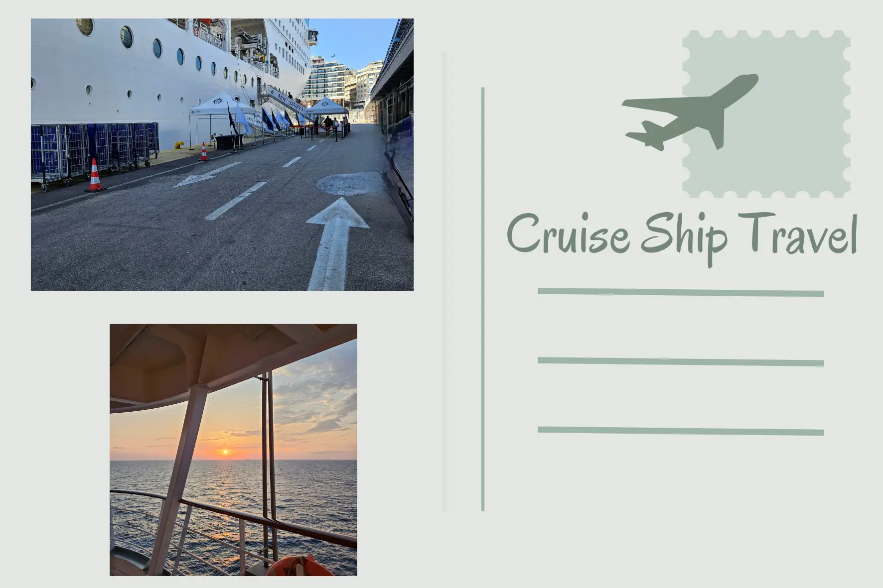cruise ship postcard