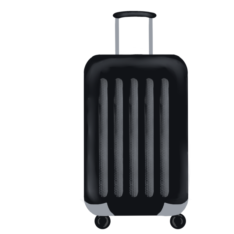 black suitcase