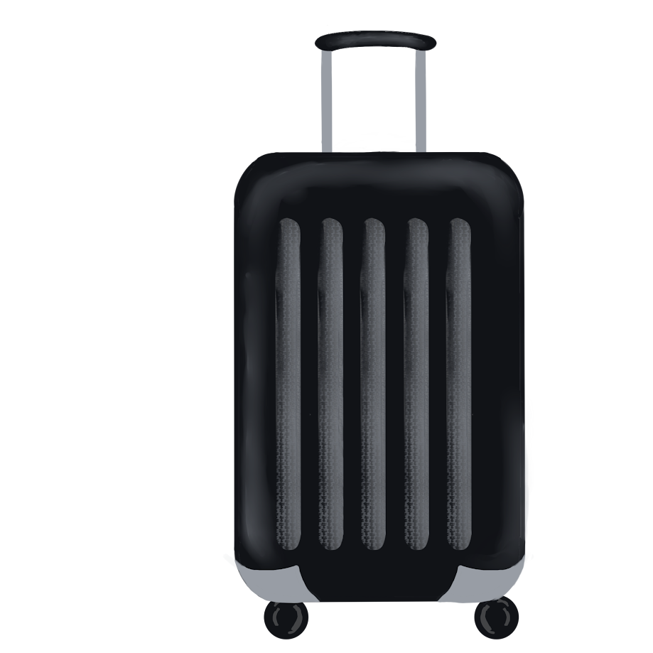 black suitcase