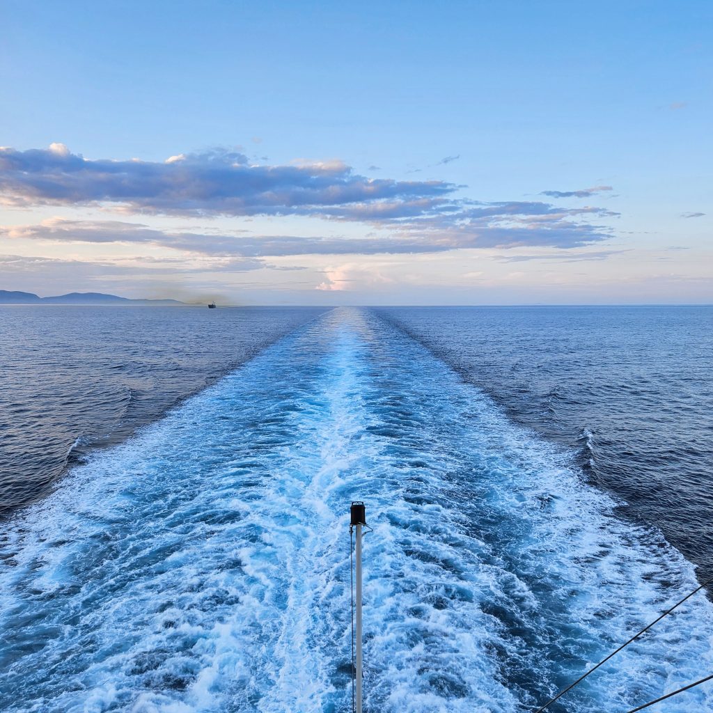 Wave from a cruise ship